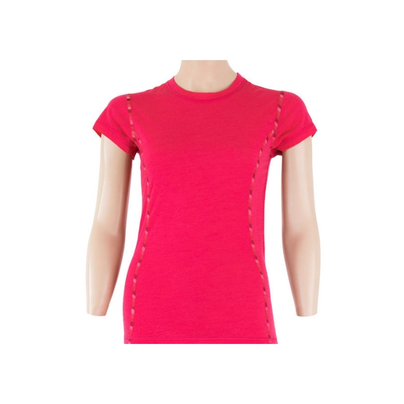 Tricou funcțional pentru femei Sensor Merino Air roz - mânecă scurtă lichidare