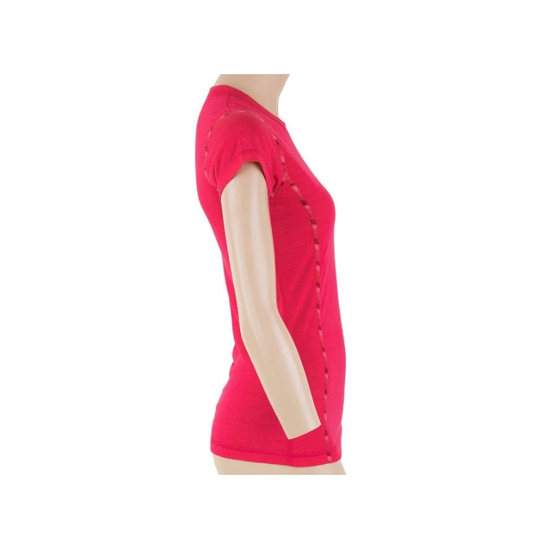Tricou funcțional pentru femei Sensor Merino Air roz - mânecă scurtă lichidare