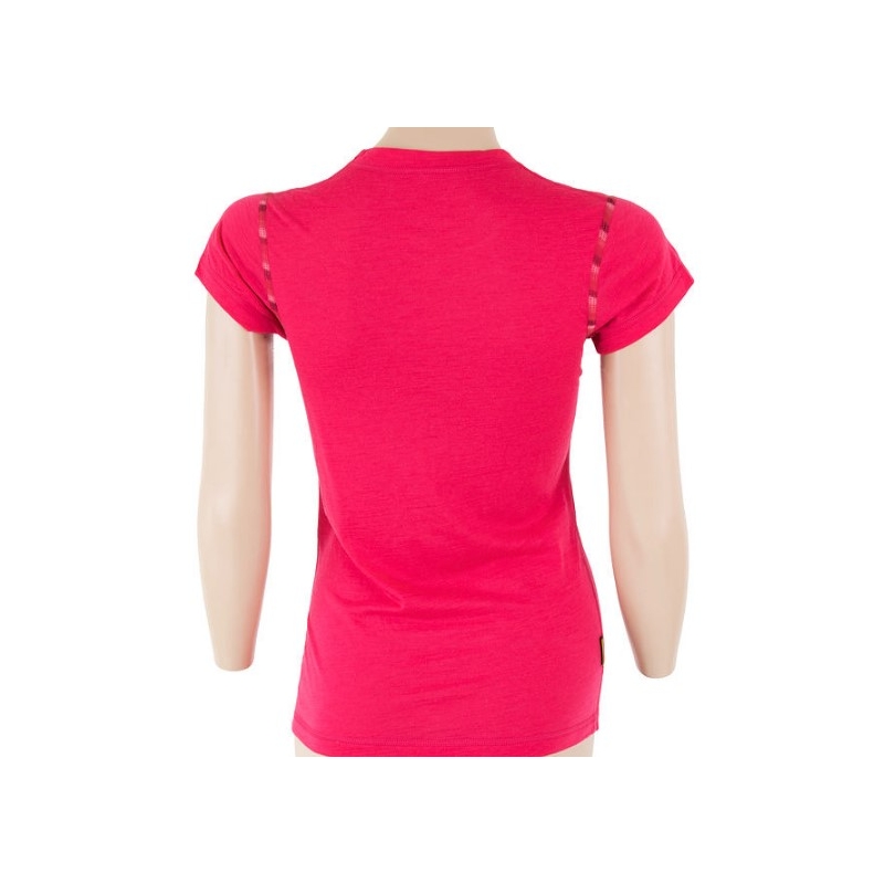 Tricou funcțional pentru femei Sensor Merino Air roz - mânecă scurtă lichidare