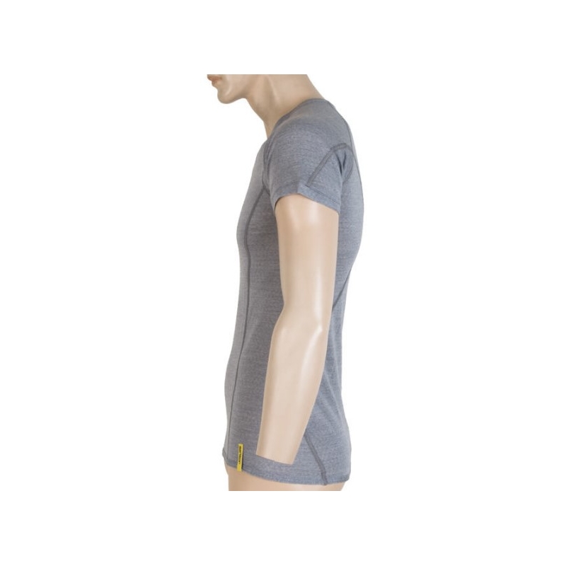 Cămașă funcțională pentru bărbați Sensor Merino Active gri - mânecă scurtă lichidare