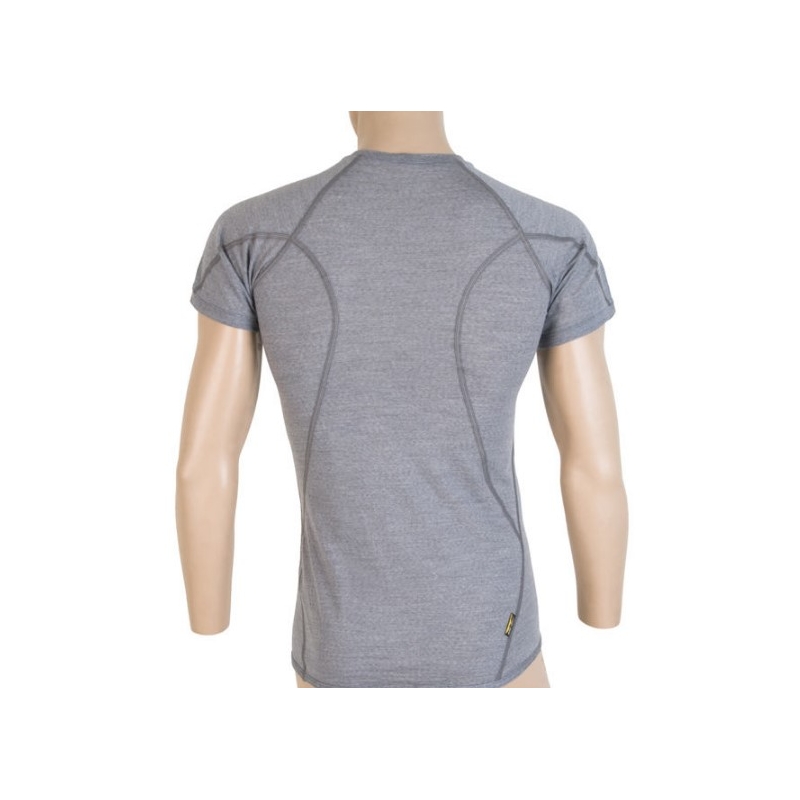 Cămașă funcțională pentru bărbați Sensor Merino Active gri - mânecă scurtă lichidare