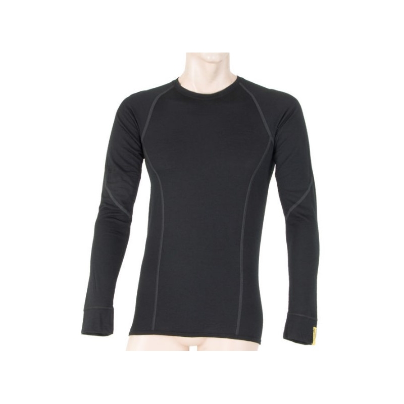Cămașă funcțională pentru bărbați Sensor Merino Active negru - mânecă lungă lichidare