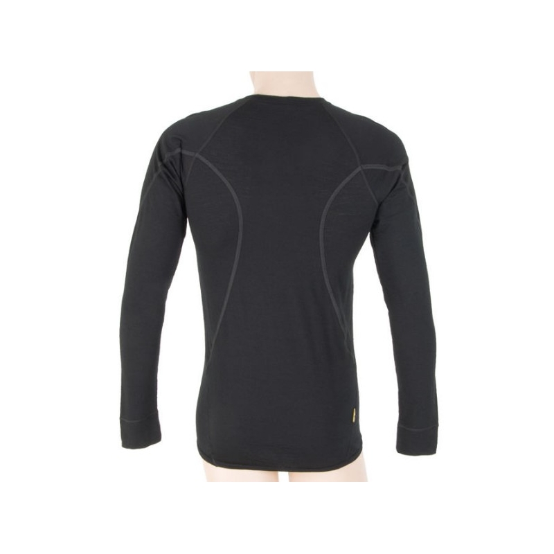 Cămașă funcțională pentru bărbați Sensor Merino Active negru - mânecă lungă lichidare