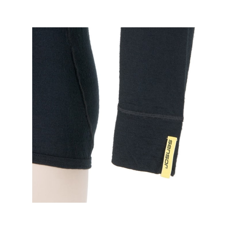 Cămașă funcțională pentru bărbați Sensor Merino Active negru - mânecă lungă lichidare