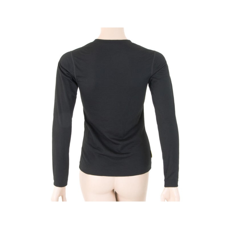 Tricou funcțional pentru femei Sensor Merino Active negru - mânecă lungă lichidare
