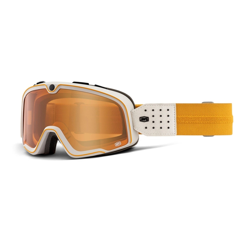 Ochelari de protecție 100% BARSTOW Oceanside Persimmon portocalii și albi (plexi portocaliu)
