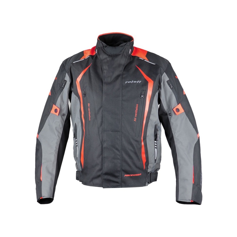 Roleff Olpe Negru-Griz-Roșu Jachetă de motocicletă  lichidare