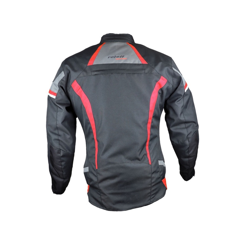 Jachetă de motocicletă Roleff Irma negru-gri-roșu pentru femei Roleff Irma Black-Grey-Red