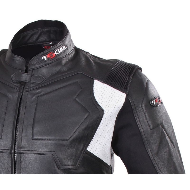Jachetă de motociclete Tschul 850 negru și alb lichidare