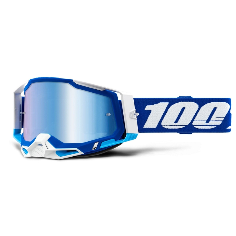 Ochelari de motocross 100% RACECRAFT 2 albastru (albastru oglindă plexi) lichidare