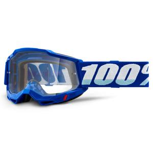 Ochelari de motocros 100% ACCURI 2 albastru (plexi transparent)