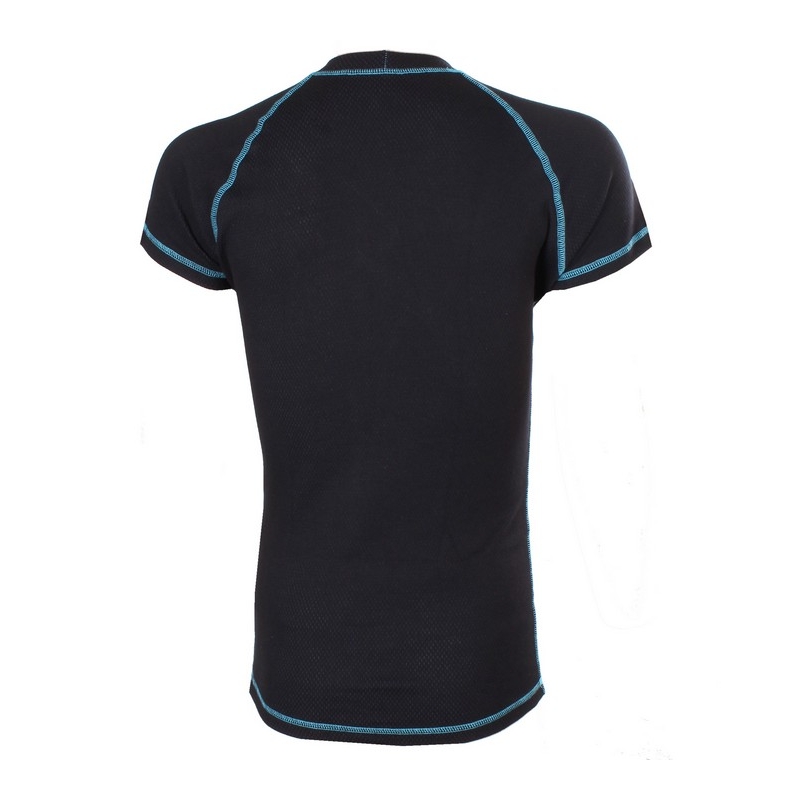 Tricou termic RSA Heat negru-albastru cu mânecă scurtă