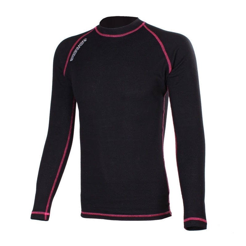 Tricou termic cu mânecă lungă RSA Heat negru și roz