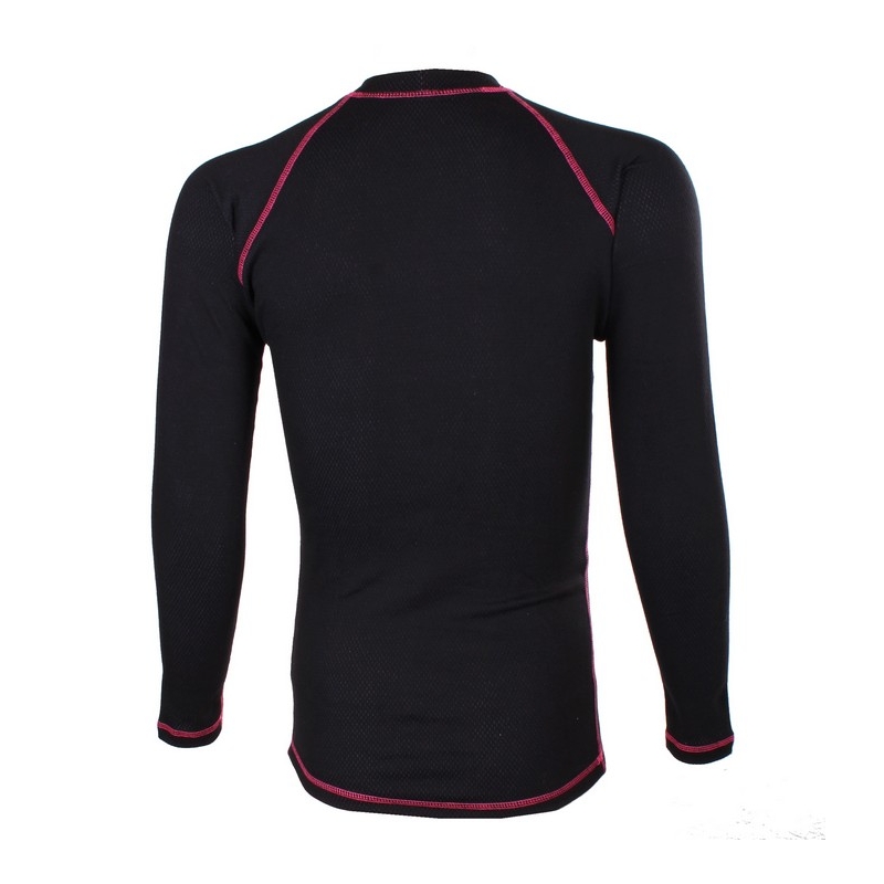 Tricou termic cu mânecă lungă RSA Heat negru și roz
