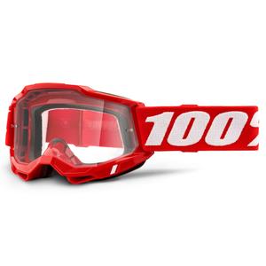 Ochelari de motocros 100% ACCURI 2 roșu (plexi transparent)