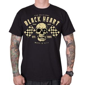 Tricou pentru bărbați Black Heart Flag Skull
