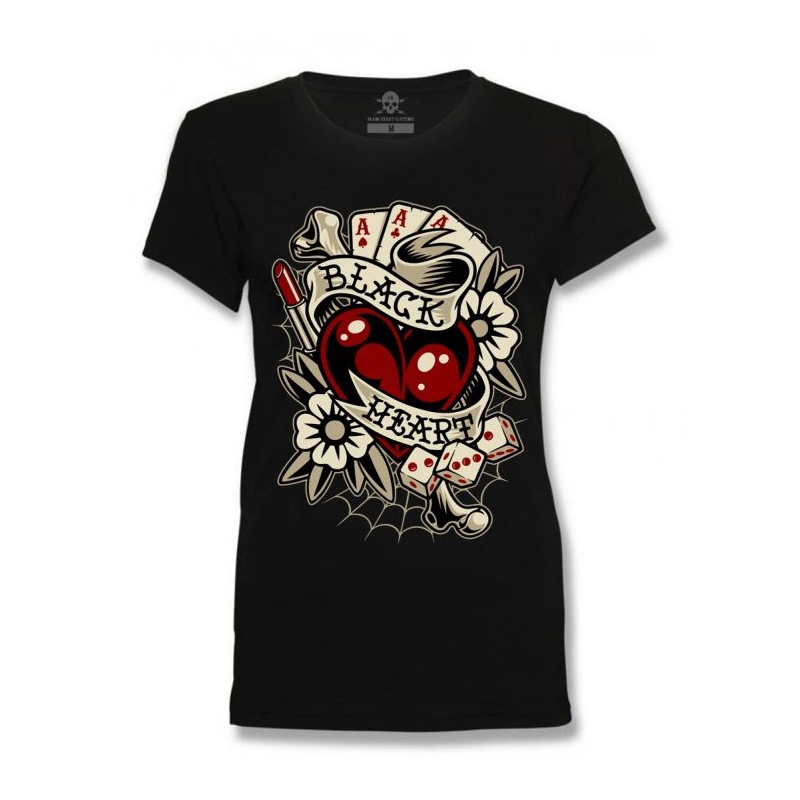 Tricou Black Heart Rockabilly Heart pentru femei