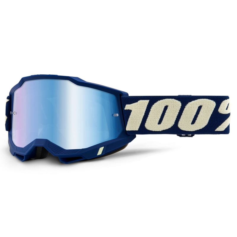 Ochelari de motocros 100% ACCURI 2 tamva albastru (plexi albastru cu oglinzi)