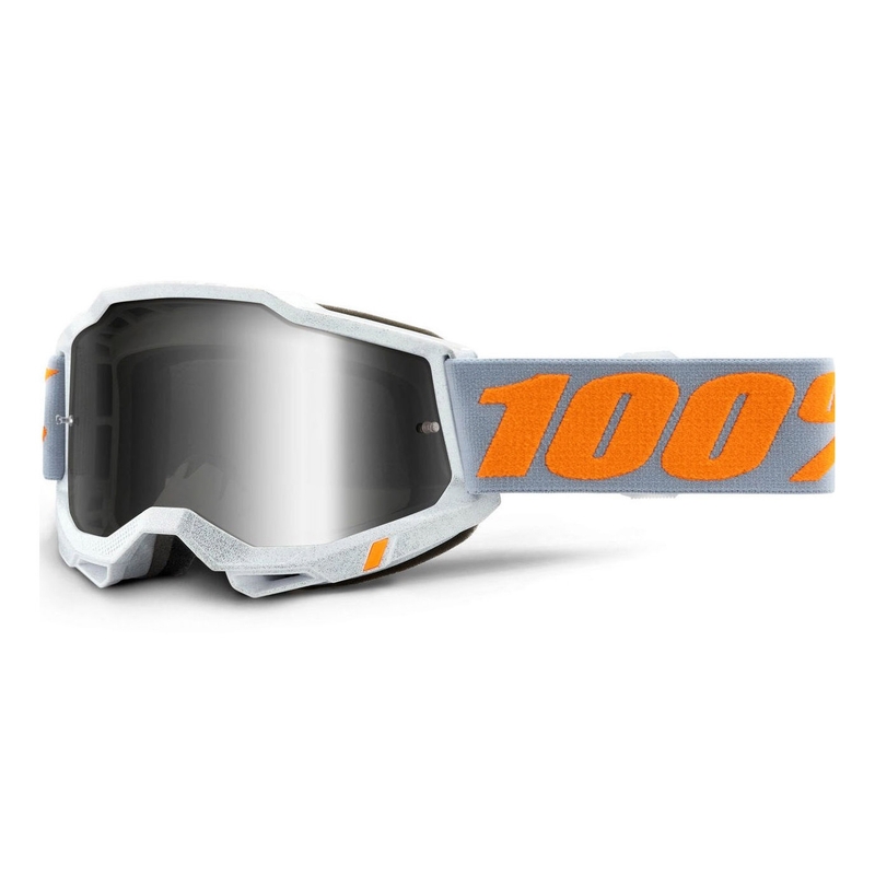 Ochelari de motocros 100% ACCURI 2 gri (plexi argintiu cu oglinzi)