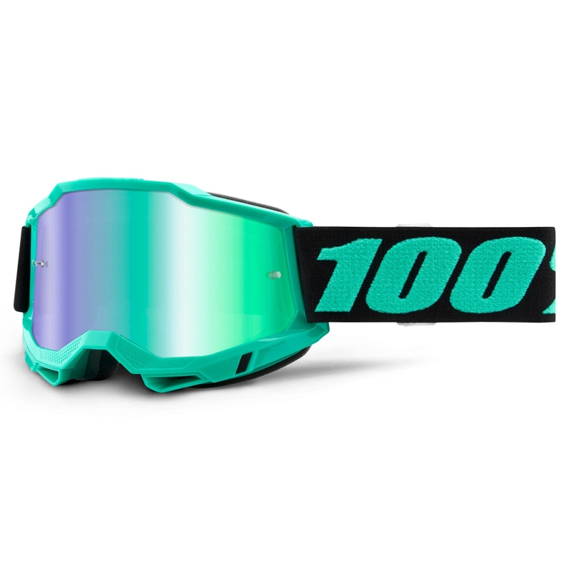 Ochelari de motocros 100% ACCURI 2 verde (plexi cu oglinzi verzi)