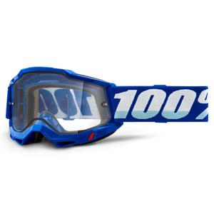 Ochelari de motocros 100% ACCURI 2 albastru (dublu plexi transparent)