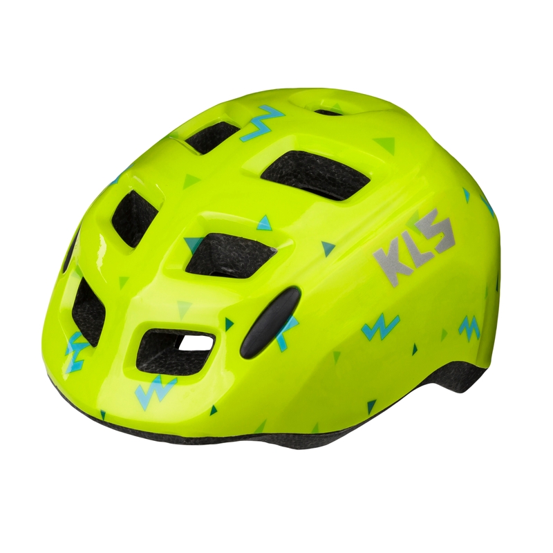 Cască de bicicletă pentru copii KELLYS Zigzag galben fluo lichidare
