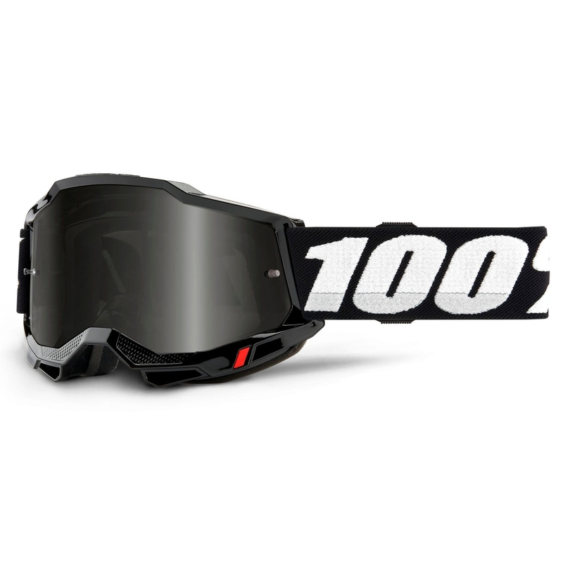 Ochelari de motocros 100% ACCURI 2 negru (plexi fumuriu)