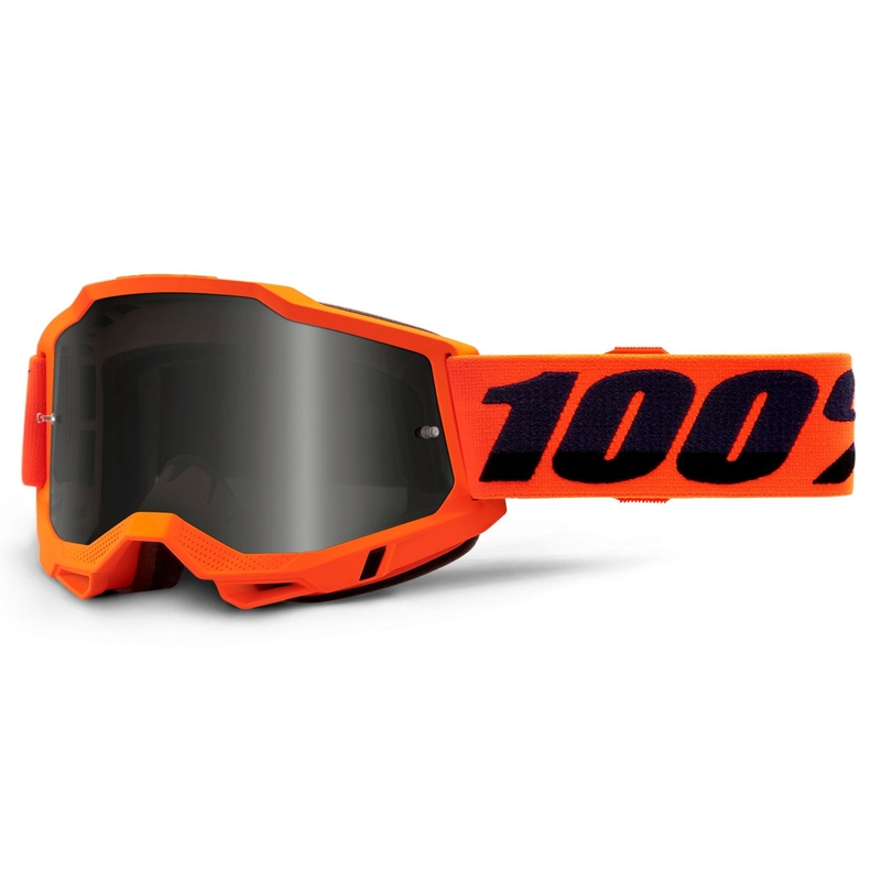 Ochelari de motocros 100% ACCURI 2 portocaliu (plexi fumuriu)