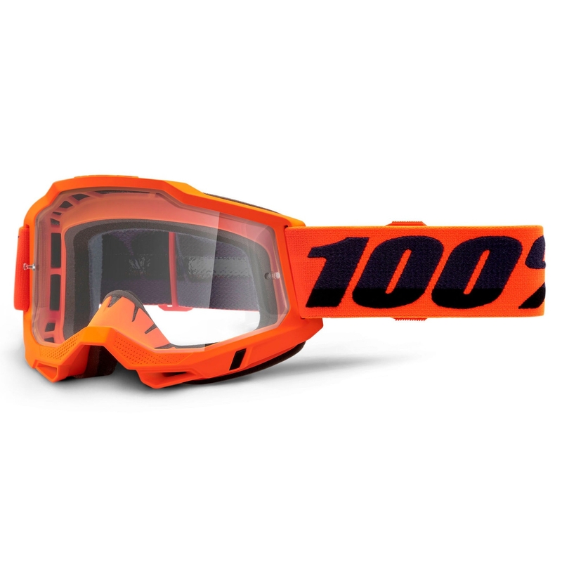 Ochelari de motocros 100% ACCURI 2 OTG portocaliu (plexi transparent) lichidare