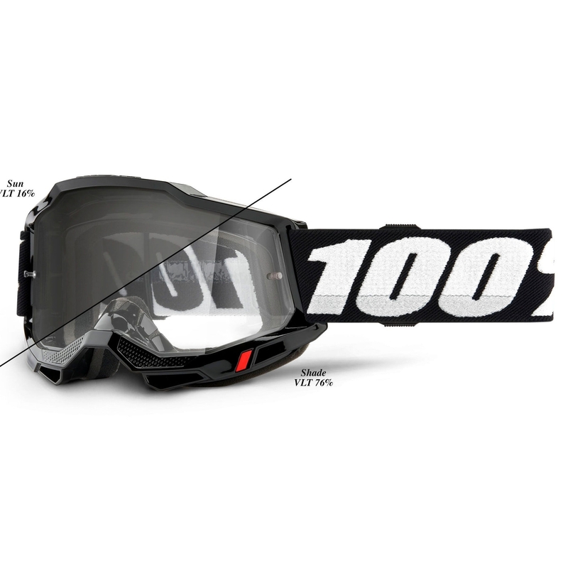 Ochelari de motocros 100% ACCURI 2 OTG negru (plexi cu autocenzurare) lichidare