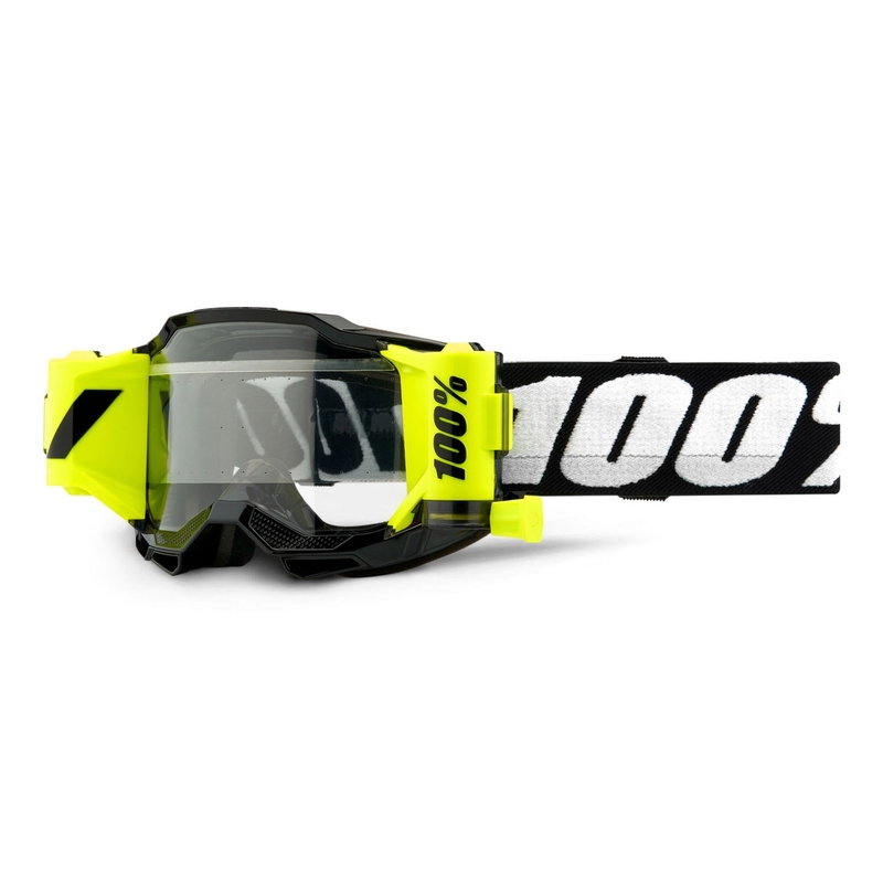 Ochelari de motocross pentru copii 100% ACCURI 2 Roll-Off negru (plexi clar) lichidare