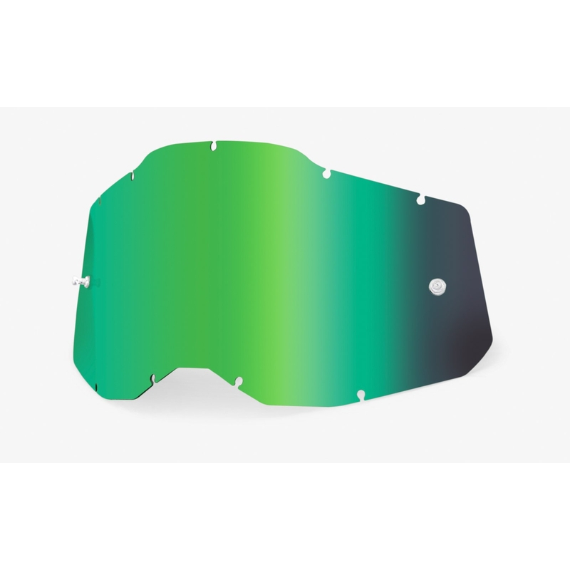 Plexi 100% Racecraft 2/Accuri 2/Strata 2 cu oglindă verde (anti-ceață)
