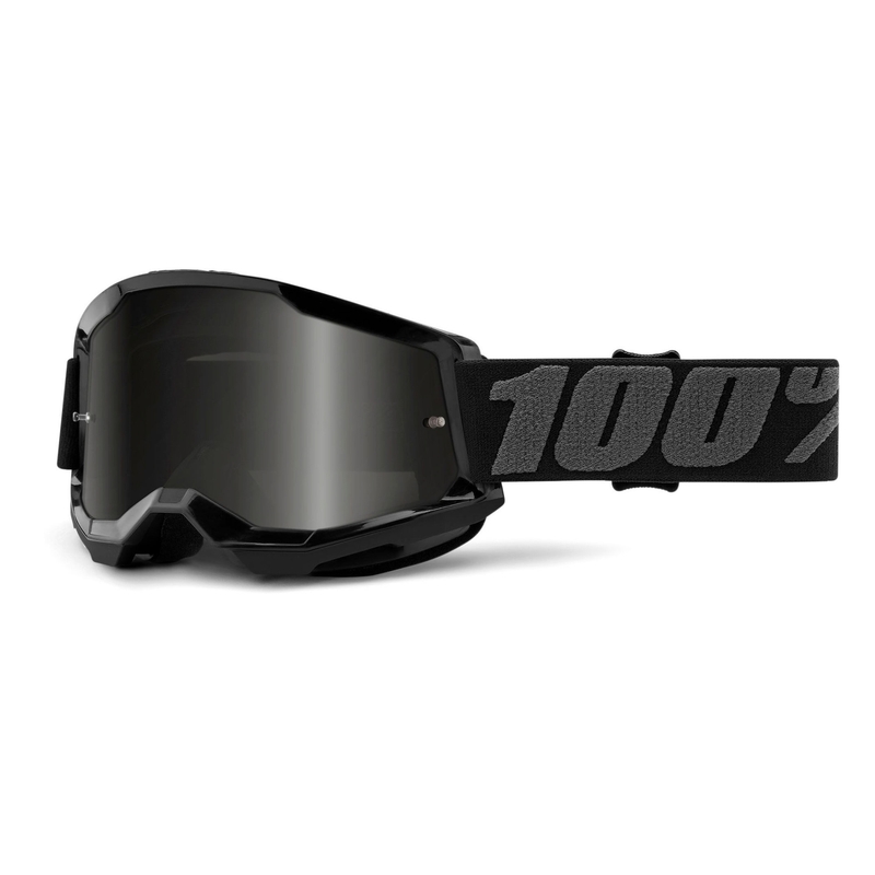 Ochelari de motocros 100% STRATA 2 negru (plexi fumuriu)