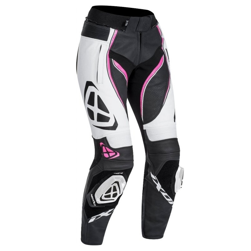 IXON Vortex Lady Pantaloni de motocicletă pentru femei IXON Vortex Lady Negru, alb și roz výprodej lichidare