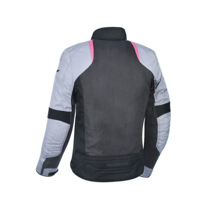 Jachetă de motocicletă Oxford Iota 1.0 Air Black-Grey-Pink pentru femei
