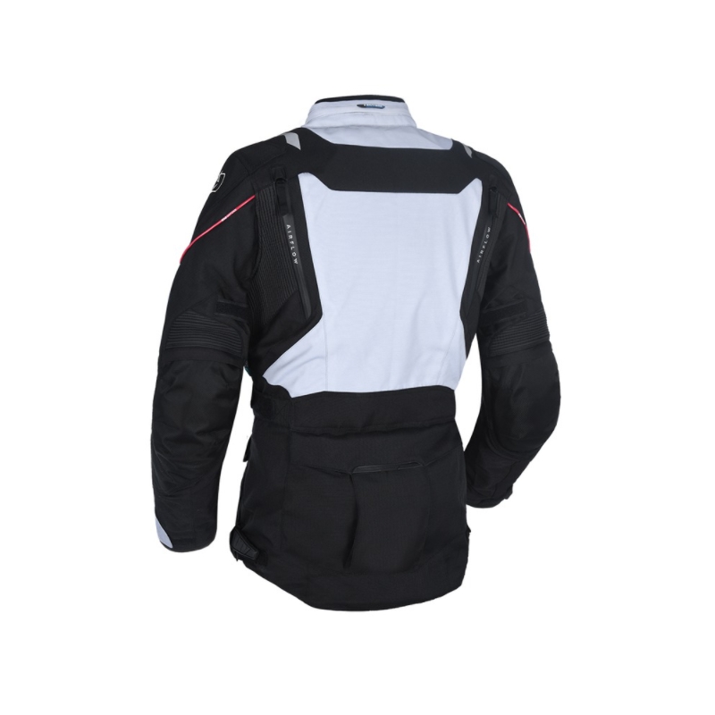 Jachetă de motocicletă Oxford Montreal 3.0 negru-gri-roșu-roz pentru femei