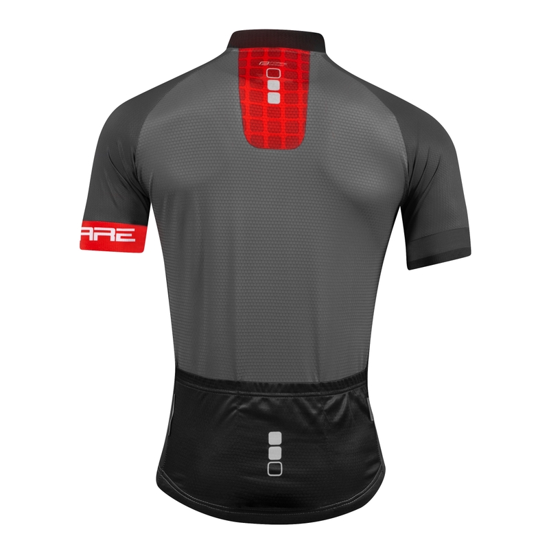 Jersey FORCE Square gri-roșu - mânecă scurtă lichidare