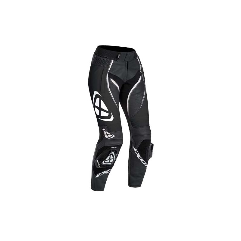 IXON Vortex Lady Pantaloni de motocicletă negru și alb pentru femei