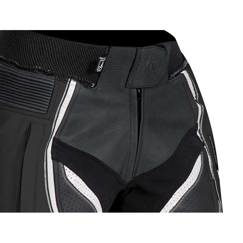IXON Vortex Lady Pantaloni de motocicletă negru și alb pentru femei