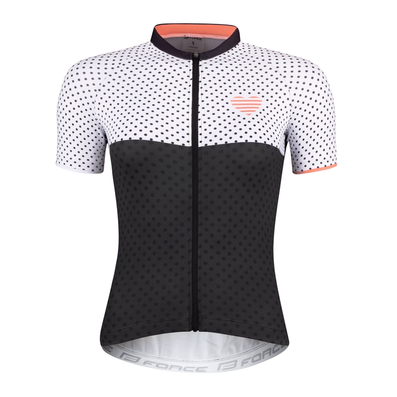 Tricou pentru femei FORCE Points negru și alb - mânecă scurtă lichidare