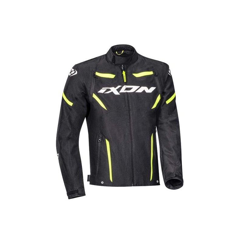 Jachetă pentru motociclete IXON Striker negru-galben-fluo lichidare