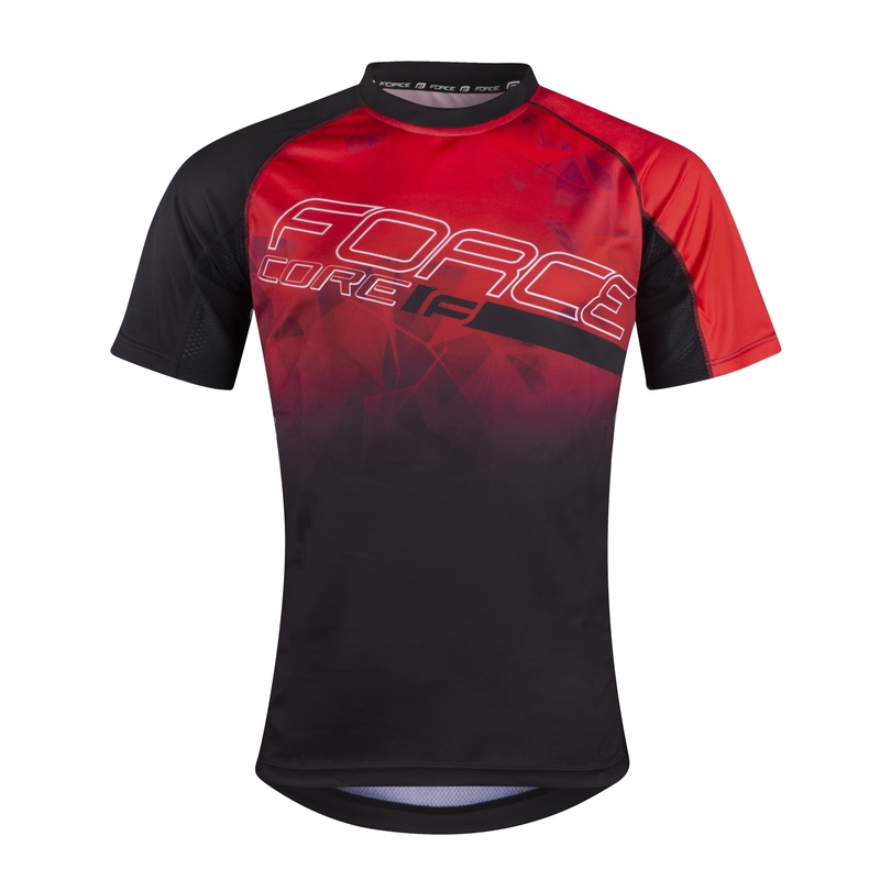 Jersey FORCE MTB Core roșu-negru lichidare