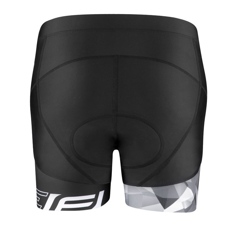 Pantaloni scurți pentru femei FORCE Mini negru-gri lichidare
