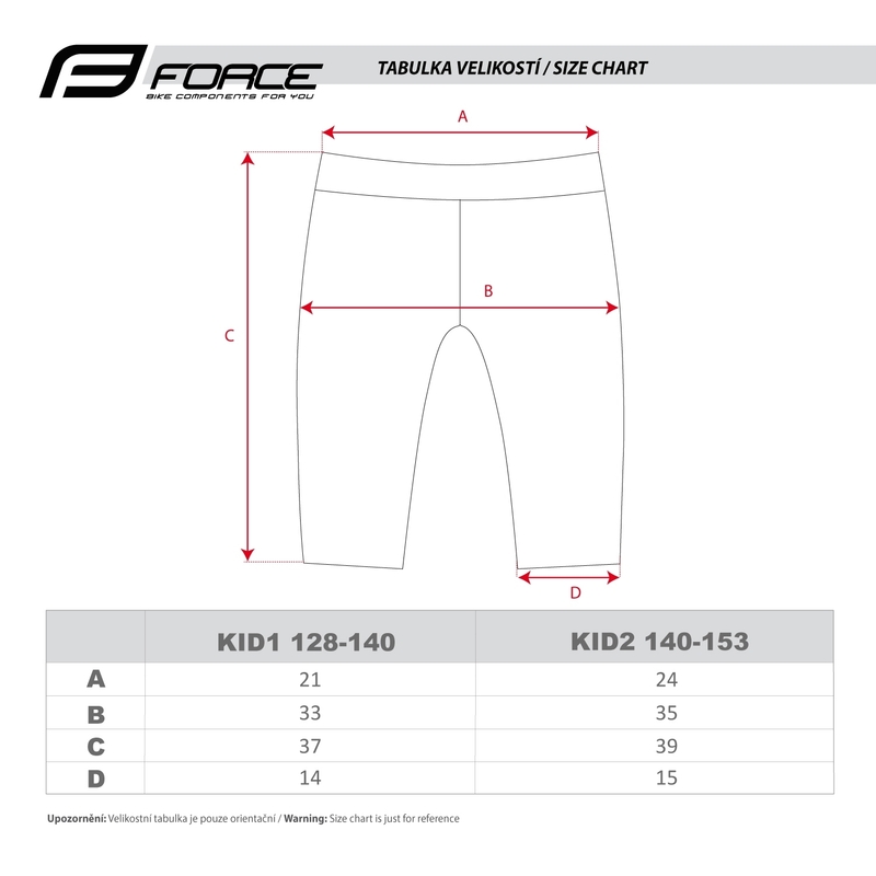 Pantaloni scurți pentru copii FORCE negru și alb lichidare