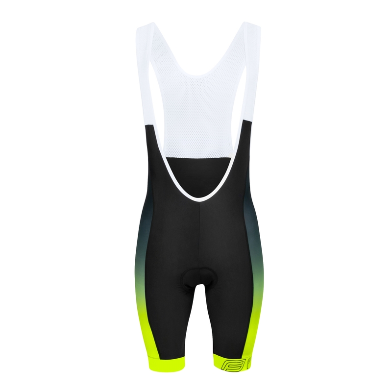 Pantaloni scurți FORCE B40 negru-galben-fluo lichidare