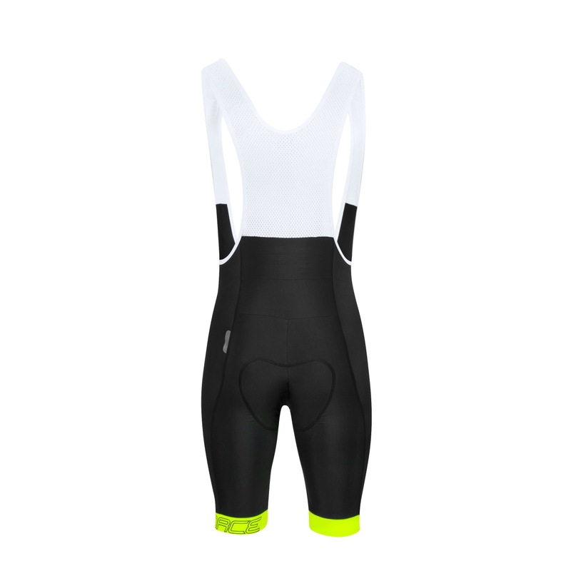 Pantaloni scurți FORCE B40 negru-galben-fluo lichidare