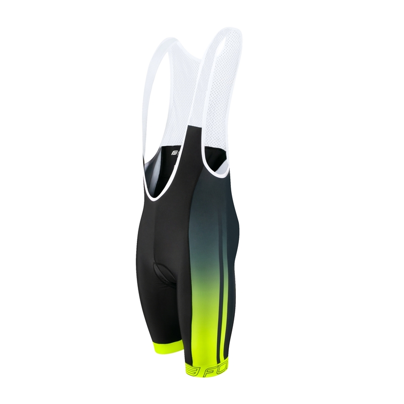 Pantaloni scurți FORCE B40 negru-galben-fluo lichidare