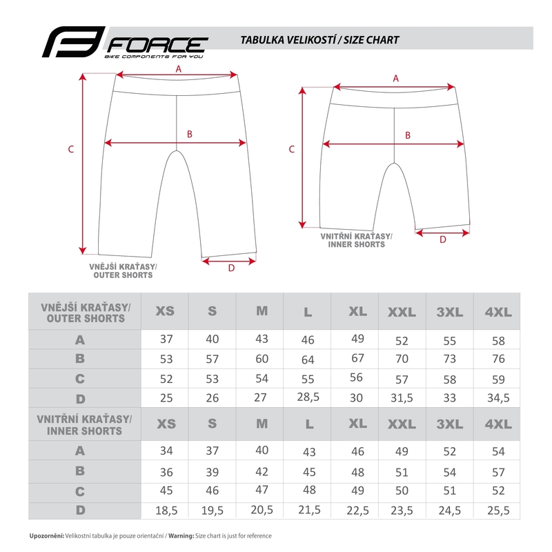 Pantaloni scurți FORCE MTB-11 negru lichidare