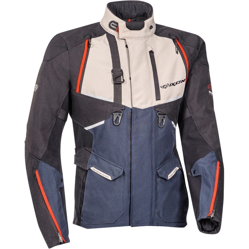 Jachetă pentru motociclete IXON Eddas negru-albastru-bej výprodej lichidare