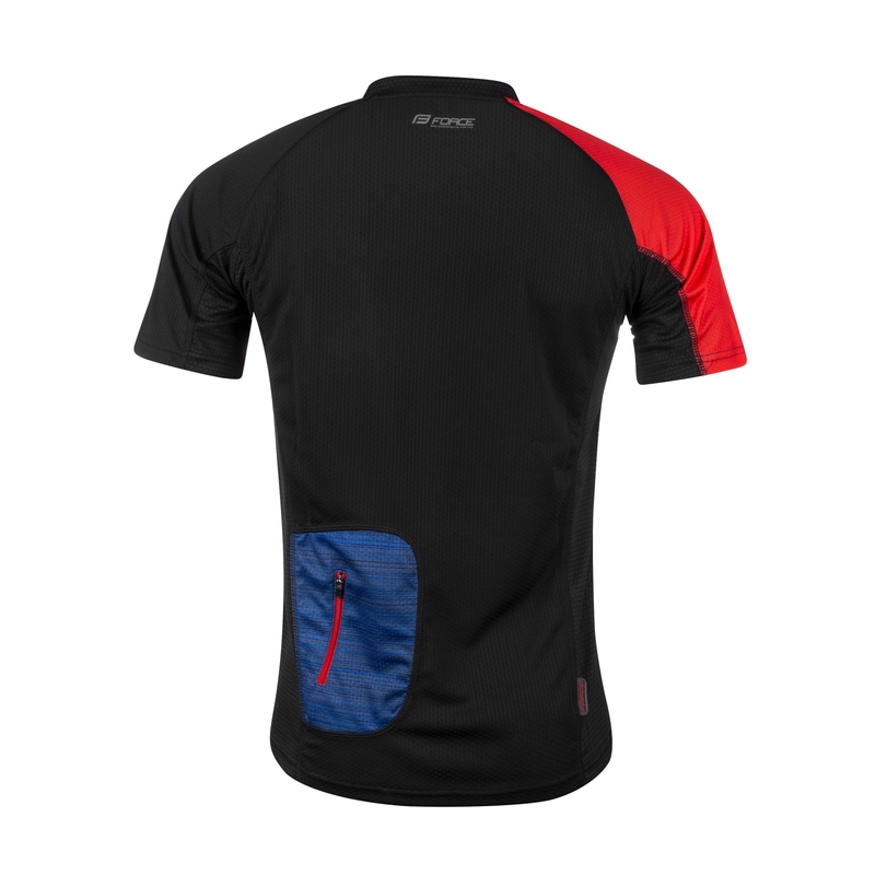 Jersey FORCE MTB X5 albastru-roșu lichidare